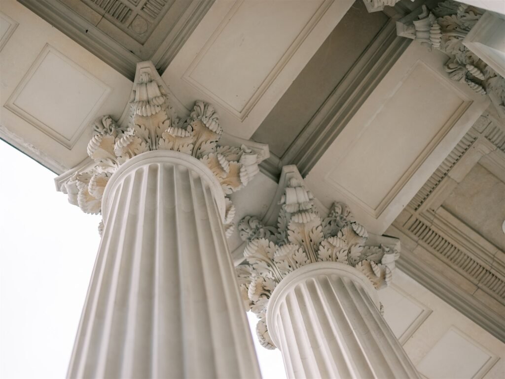 London Registrars Wedding venue - Old Marylebone Building Pillars